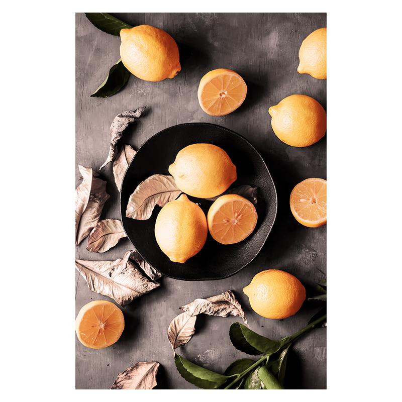 Casual Landscape Nordic Europe Town Canvas Picture House Beach Courtyard Sunlight Car Poster Lemon Bohemian Living Room Painting