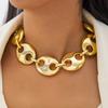 Letter Splicing Collarbone Chain European and American Style Geometric Rectangular Necklace Necklace Necklace Jewelry Women