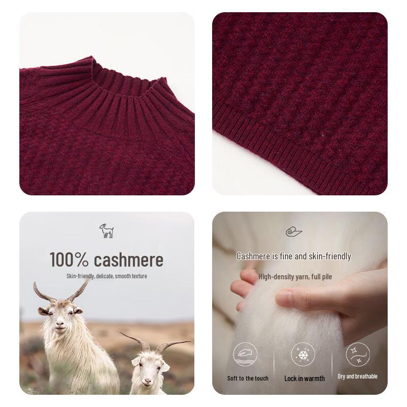 Women's 100% Cashmere Half-Turtleneck Sweater