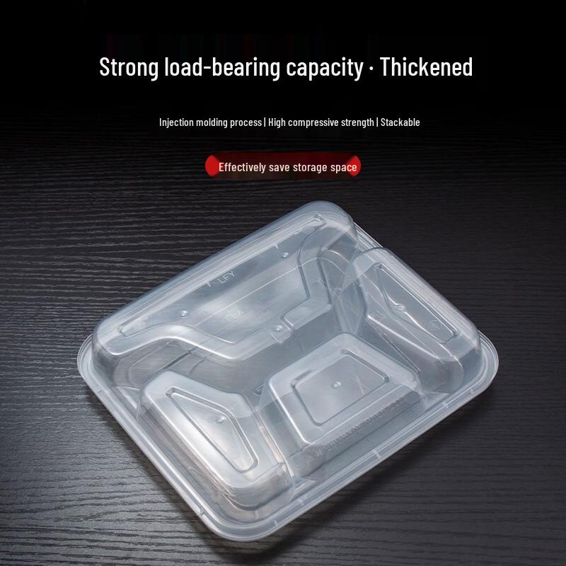 Disposable 4-Compartment Takeaway Lunch Boxes