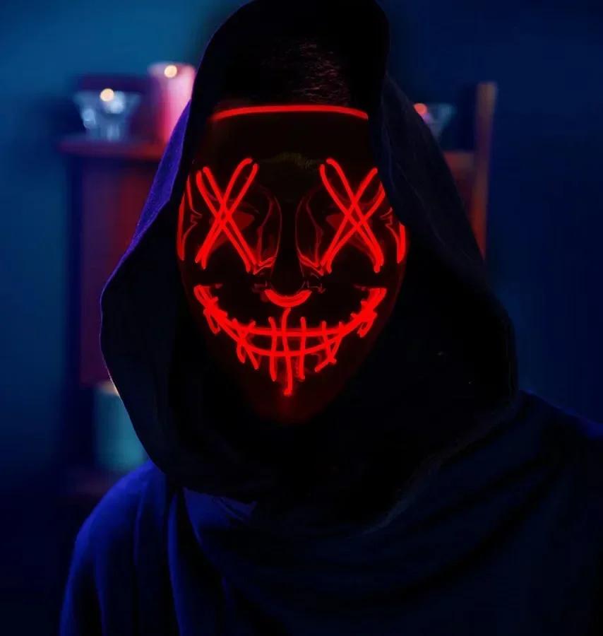 Wireless Bar Music Festival Neon Purification Mask Carnival Party Glow Cosplay in the dark costume supply Entertaining Safe Kid Friendly Fun