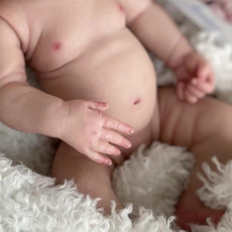 Adorabili Bambole Reborn con Corpo Interamente in Vinile da 48 Cm Meadow Possono Fare il Bagno Pittura a Mano Simulazione ad Alto Colore 3D Bambole Bambino Bambole Neonato Realistiche per Bambine e Bambini