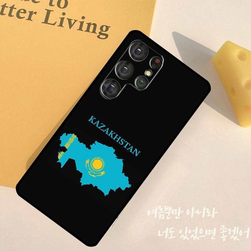 Kazakhstan Flag Phone Case For Samsung Galaxy S25 S24 Ultra S9 S10 S20 S22 S21 Plus S23 FE Back Cover Shell