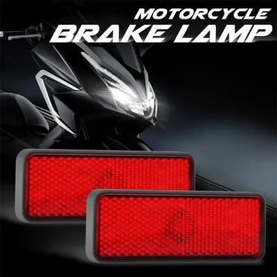 New 2pcs 24 Leds Motorcycle Taillights RED Lens LED Reflectors 3rd Brake Light Rear Tail Stop Lamp for Motorcycle Car Truck 12V