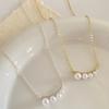 Elegant Micro-Inlaid Pearl Necklace – Unique, Fashionable, and Versatile Clavicle Chain.