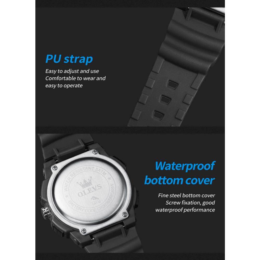 OLEVS Pánské hodinky Multifunkční chytré sportovní digitální hodinky Vodotěsné pánské hodinky