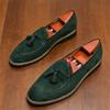 Fashion New Wedding Dress Suede Leather Shoes for Men Tassels Driving Shoes Prom Homecoming Party Oxfords Footwear Zapatos