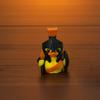 Spartan Warrior Duck Figurine, 3D Printed Motorcycle Rider Duck Statue, Cartoon Yellow Duck Tabletop Ornament, Gift Duck Lovers