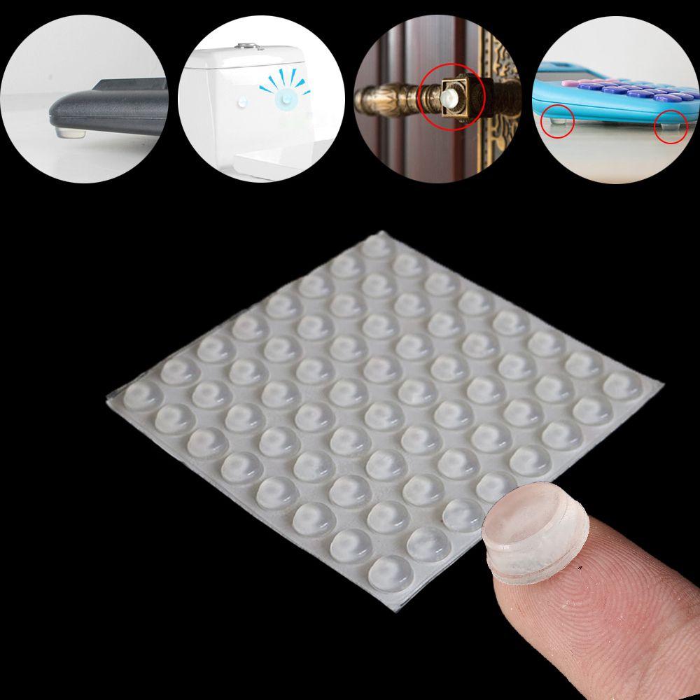 50/64/80/100PCS Silicone Furniture Door Bumper Cushions Transparent Buffer Pads Anti-slip Self-adhesive Collision Cushion