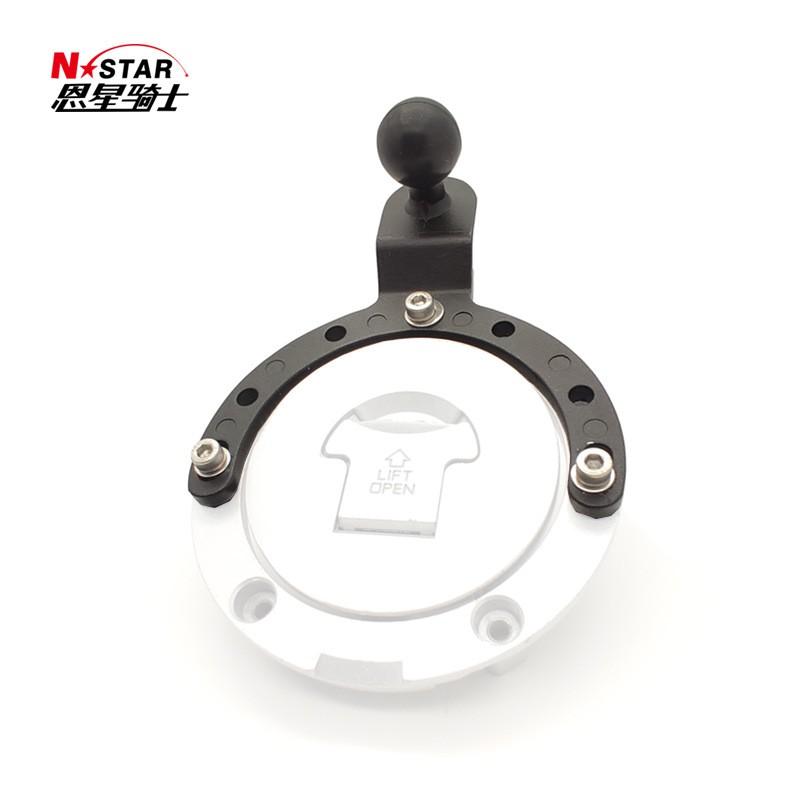 Motorcycle Fuel Tank Cap Mount Ball Head Bracket GoPro Action Camera Smartphone Holder