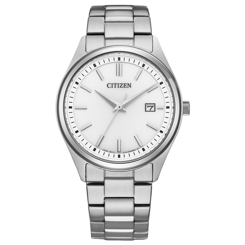 CITIZEN COLLECTION BM1350-54A Men's Eco-Drive (Solar Powered) Business Watch, Silver, White