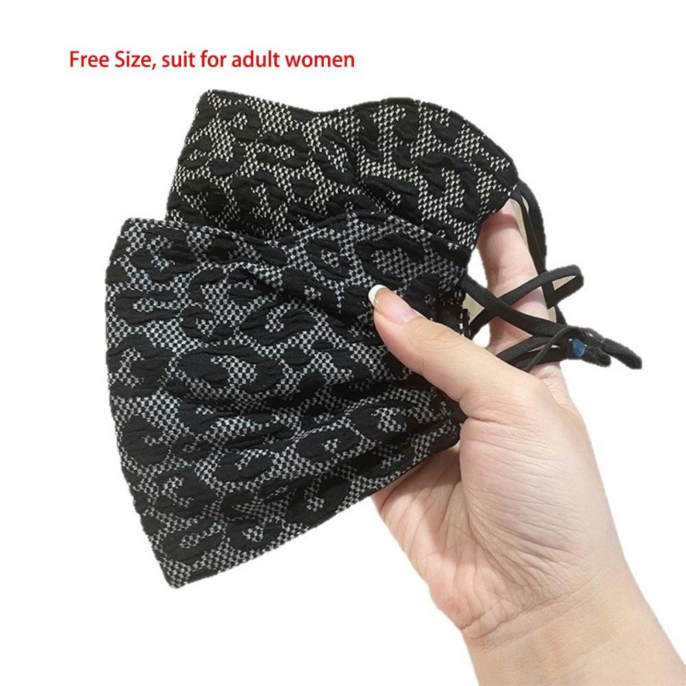 New Leopard Print Warm Mask Sexy Breathable Face Veil Washable Dustproof Face Cover Autumn and Winter