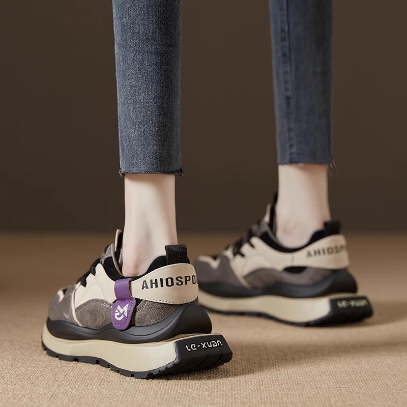 

2025 Оригинальные Ретро Роскошные Кроссовки Для Женщин Дизайн Замша Короткие Уличные Кроссовки для Девочек женские теннисные туфли высокого качества 35 чёрный