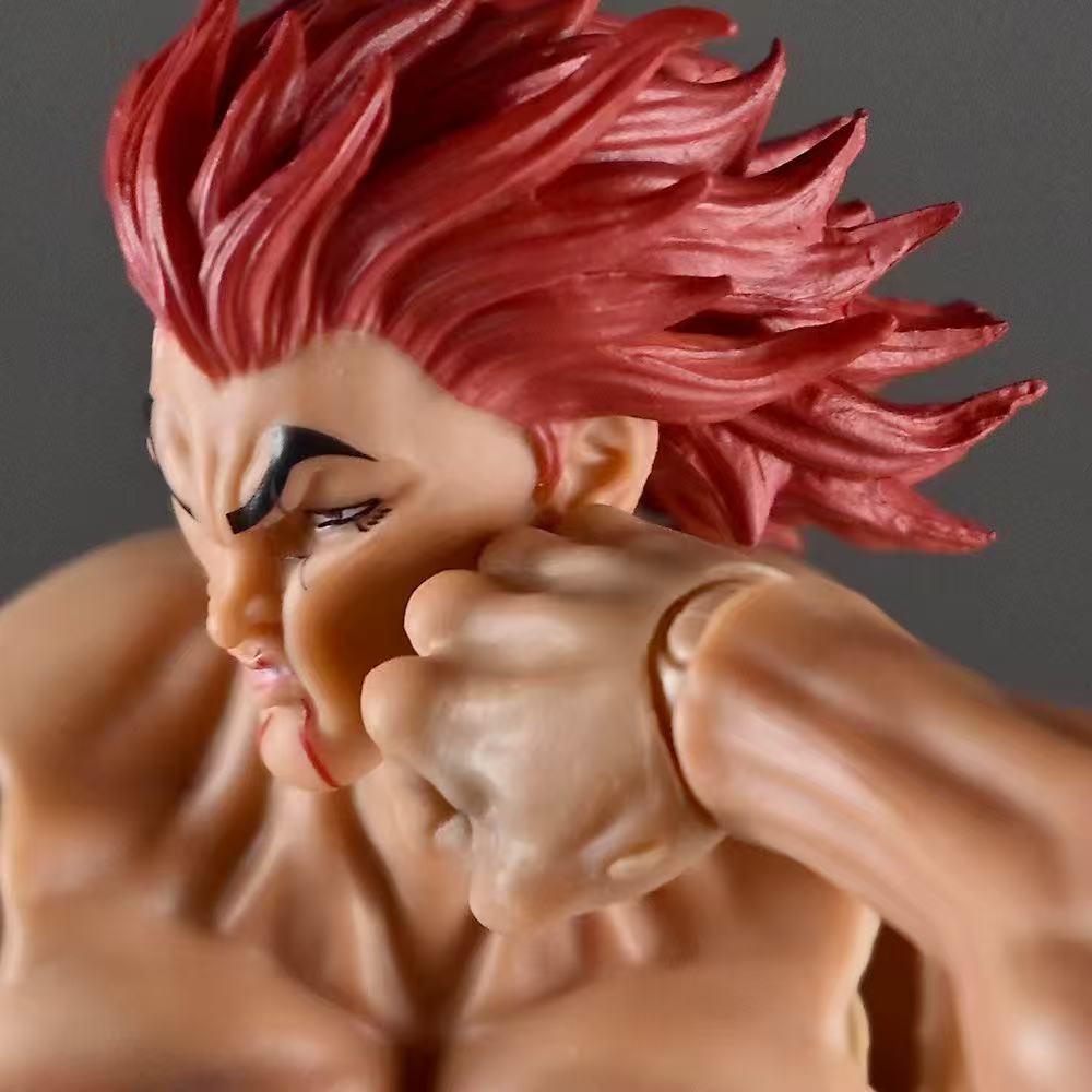 New Baki Yujiro Hanma Movable Anime Figure with Real Clothes