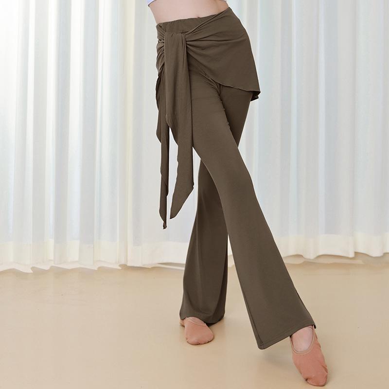 Damen Schwarze Culottes mit geradem Bein für Modernen Chinesischen Tanz