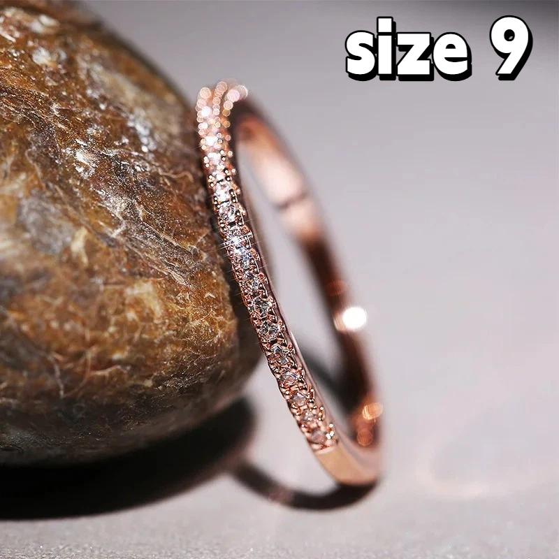 Minimalist Thin Cubic Zircon Finger Ring Silver Tone Dainty Jewelry for Wedding Dinner Party Formal Event Wear