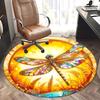 Stained Dragonfly Office Carpet Chair Mats, Home Decor, Sofa Rug, Office Carpet Gift for All Rooms1118166a