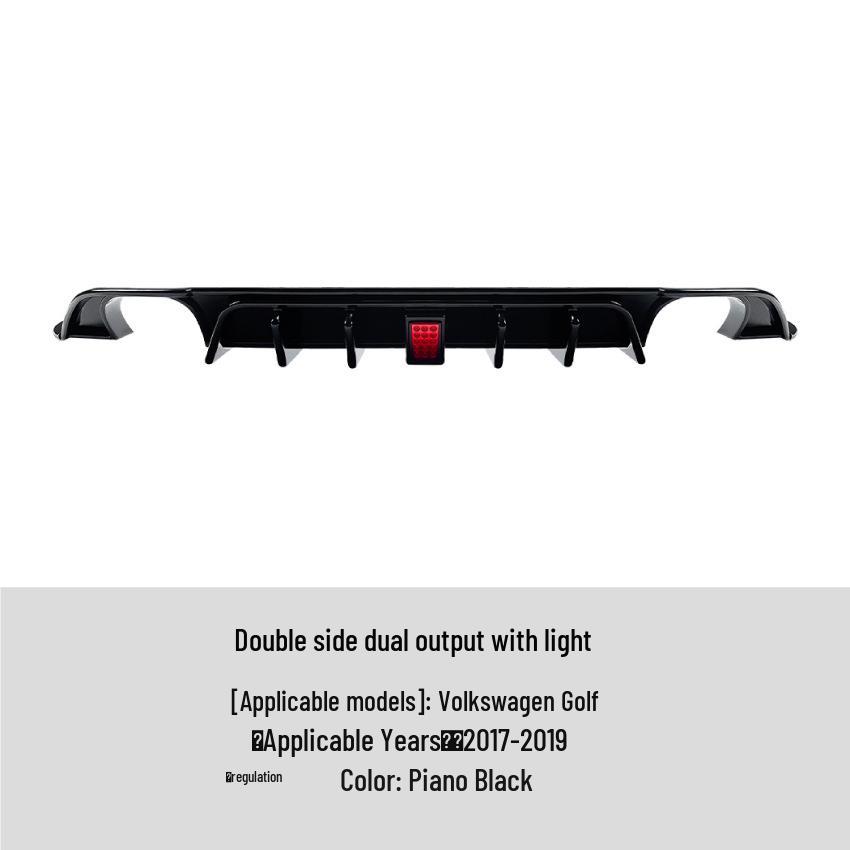 Compatible with Volkswagen Golf MK7.5 TCR GTI (2017-2019) Rear Lip Spoiler.