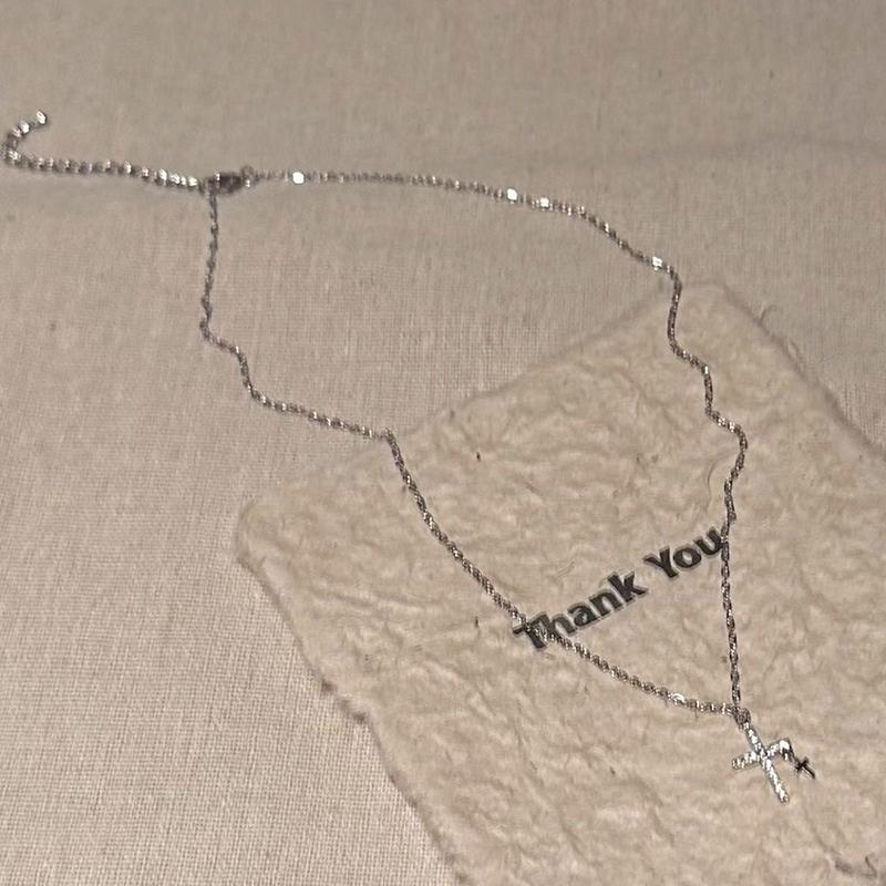 Gótikus Dupla Kereszt Medál Nyaklánc Nőknek Egyszerű Pulóverláncok Sokoldalú Nyaklánc Ékszer Kiegészítők Ajándékok