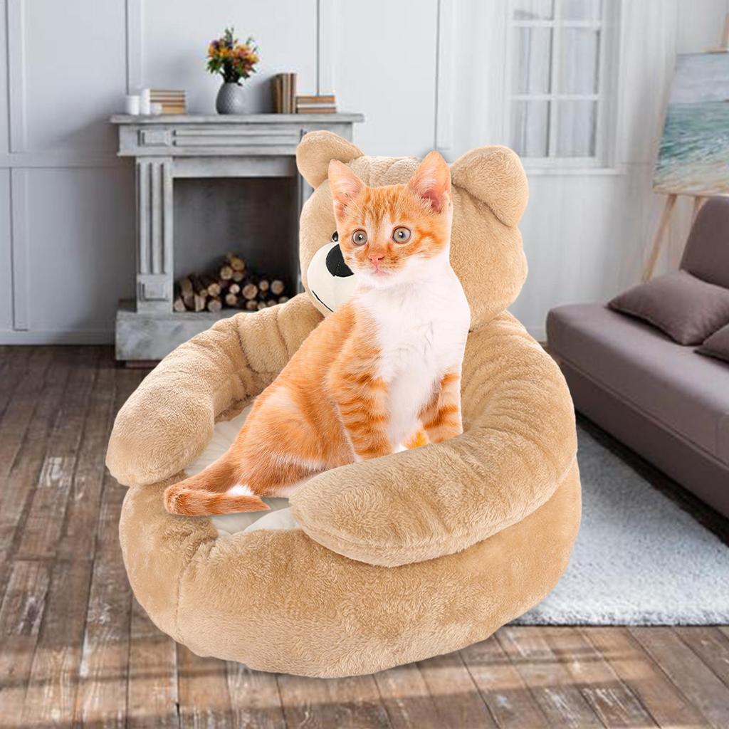 Dog Bed Semi-Enclosed Bear Pet Bed Ultra Soft Dog Nest Removable Puppy Bed Wear Resistant Scratch Resistant Bed Mat Pet Product