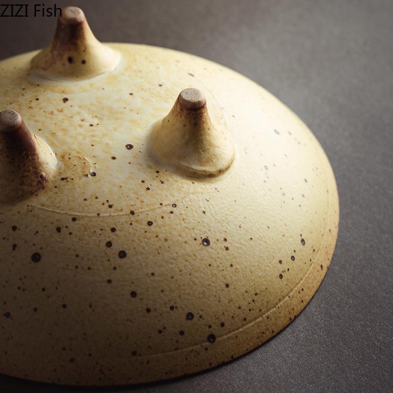 Three Legged Ceramic Dining Plate Hotel Creative Candy Fruit Plate Retro Restaurant Food Decoration Plate Japanese Tableware