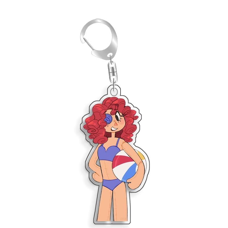 For The Amazing Digital Circus Pomni Jax Ragatha Kinger Caine Acrylic selfmade cute Cartoon Anime Keychain Pendant Toy gift 5cm