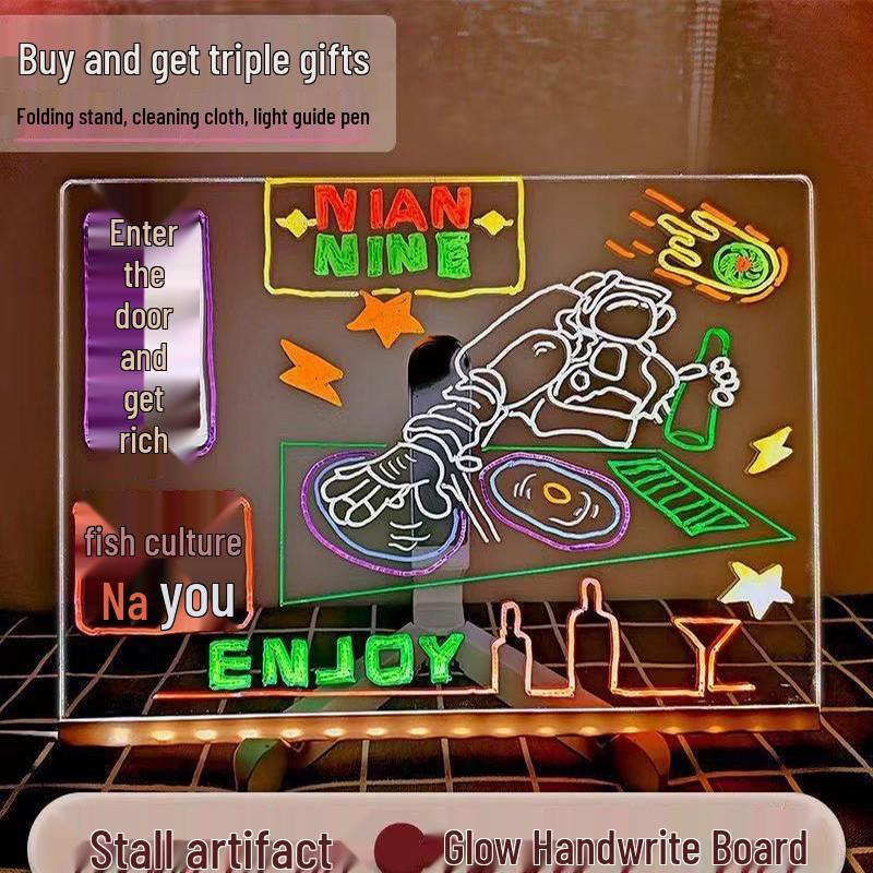 Erasable Light-Up Drawing and Writing Board for Kids Ages 6-12