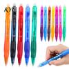 Teacher Classroom Supplies Retractable Erasable Gel Pen, 0.5mm Fine Point Clickable Thermal Multi Color Pen Friction Correction for Students