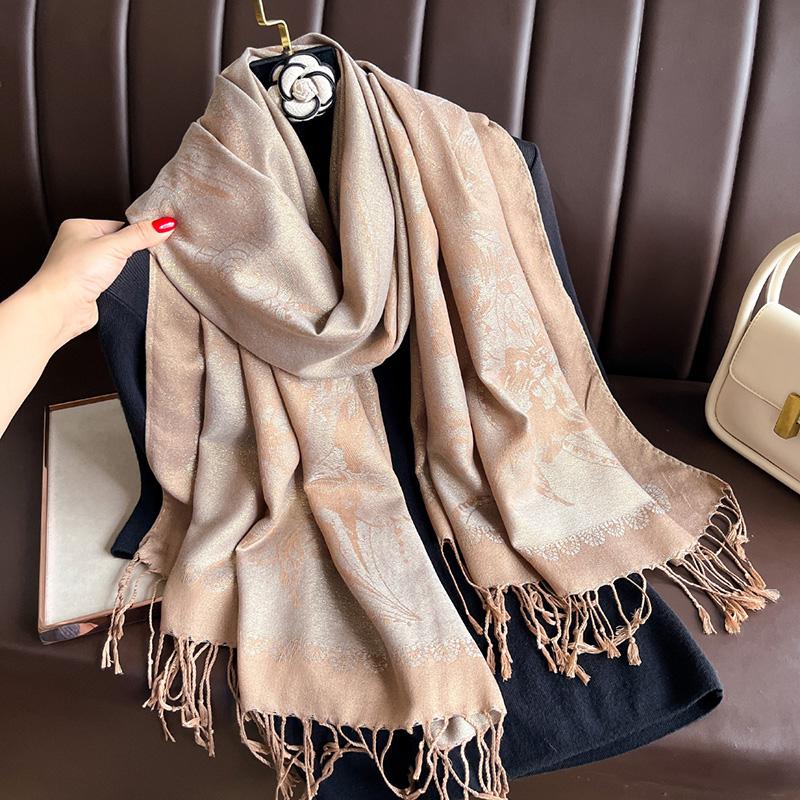 Women Paisley Scarf Cashmere Shawls Tassel Pashmina Hijab Head Wrap Lady Winter Scarves Foulard Bufanda Blanket Thick Stoles