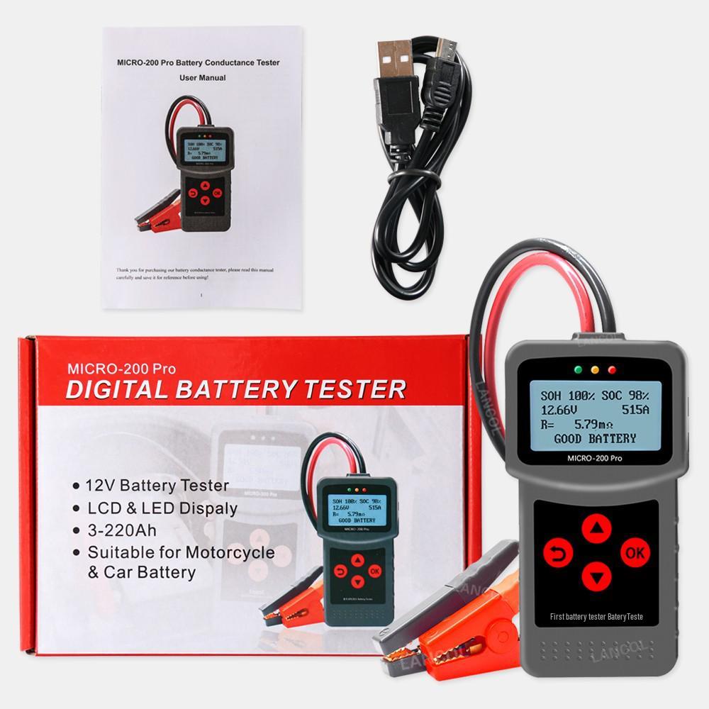 MICRO200PRO Large Clip Car Battery Tester & Analyzer