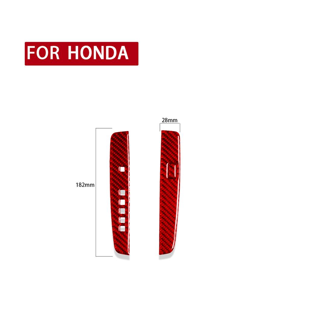 2pcs Carbon Fiber Car Interior Gear Shift Panel Decal Decorative Cover Trim For Honda Accord 2013-2017