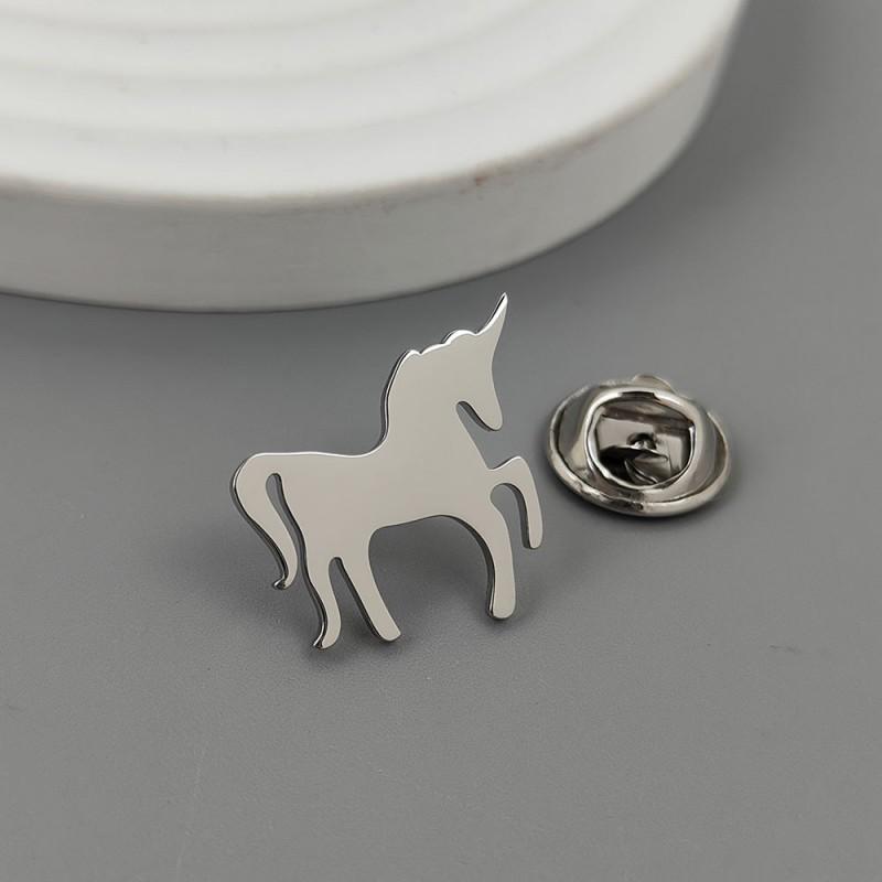 Pony Brooch Cufflinks Cartoon Cute Exquisite Cutting Design Suit Coat Accessories 14k