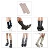 Womens Lolitas Knit Long Socks Ruffle Leg Warmers Harajuku Booties Socks Winter Warm Ankle Heap Socks