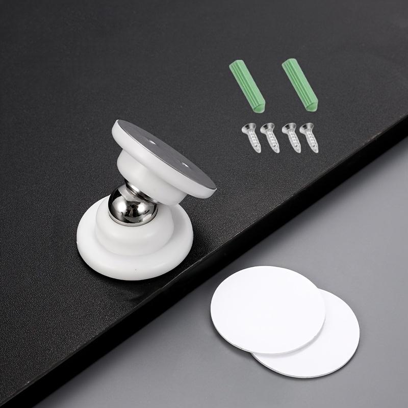 

[Комплект дверных стопоров] 2 шт./компл. Комплект дверных стопоров - Не требует сверления, Ударо- и погодоустойчивый, Напольный вакуумный дверной мягкий резиновый магнит белый