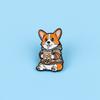 Cute Corgi Enamel Pin Dog Brooch Lapel Pins Badge On Backpack Clothing Accessories Fashion Jewelry Friends Gifts