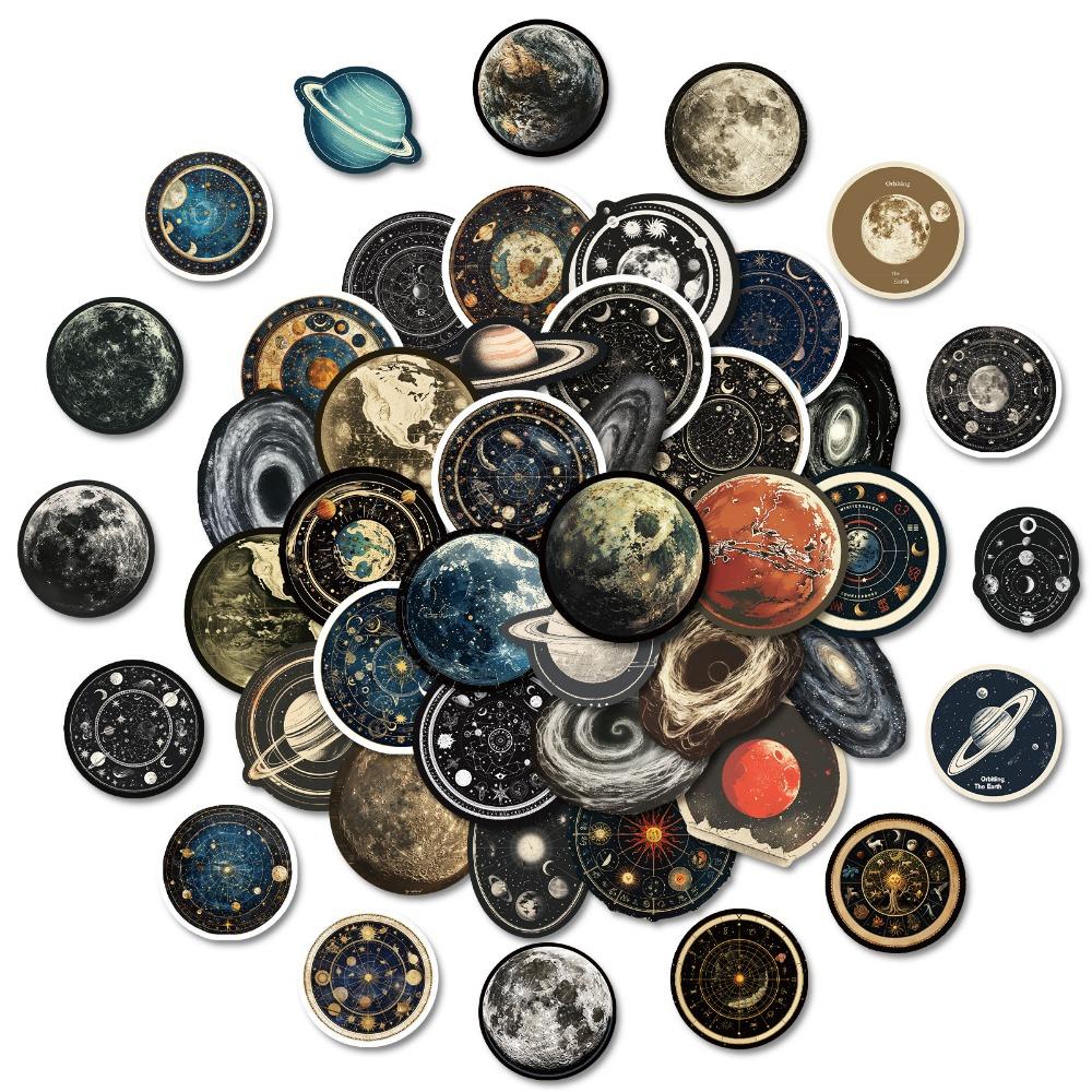 50pcs Space Station Universe Starry Sky Cartoon Graffiti Stickers DIY Laptops Water Bottles Phones Decorative Stickers Kids Toys