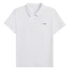 Casual Breathable Comfortable Solid Color Short Sleeve Polo Shirt Women Tops White APLV680-1