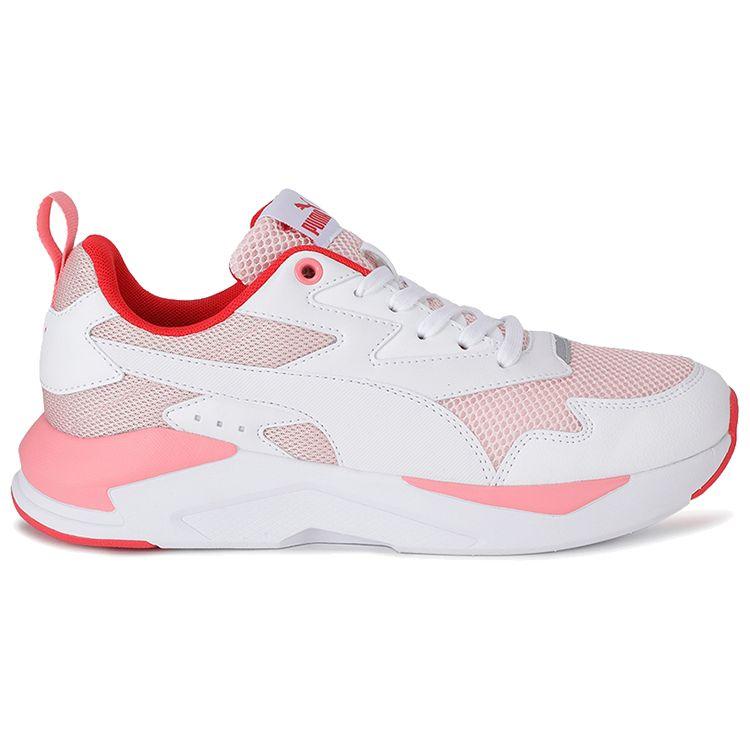 Puma X-Ray Mesh Fabric Lace-Up Shock Absorbing Durable Low-Top Casual Shoes Women Sneaker White 374122-06