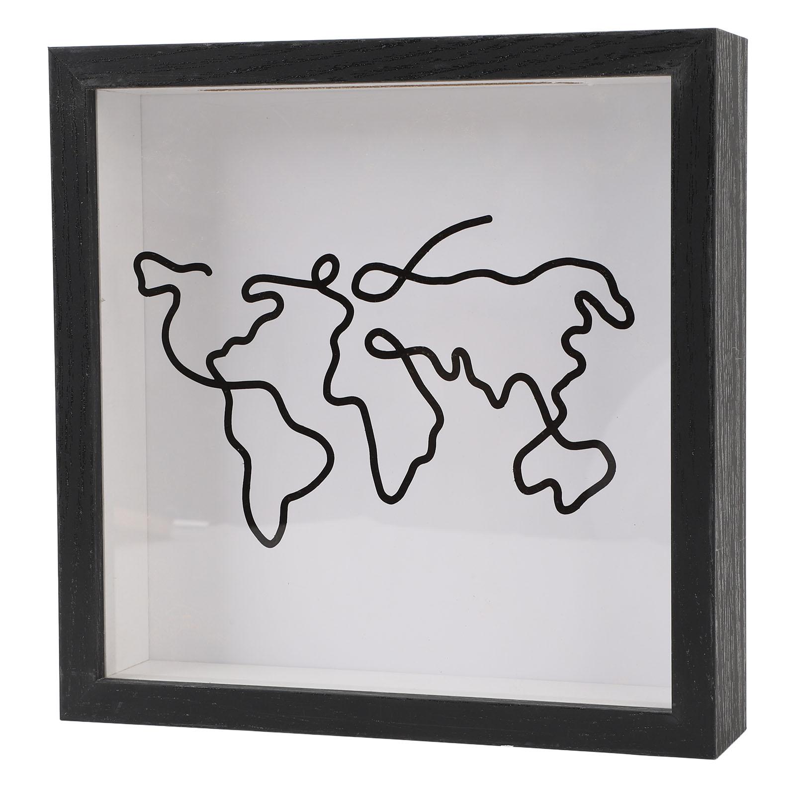 

Коробка-архив приключений 29 X 29 см Черная рамка Дорожная теневая коробка Держатель для билетов Рамка для воспоминаний о путешествиях Коробка