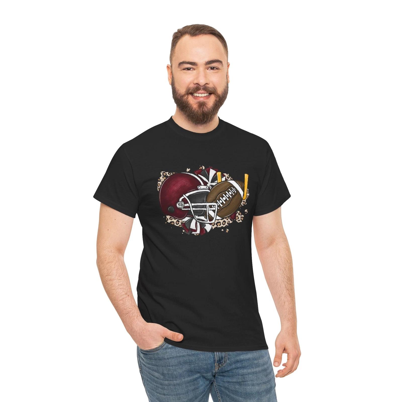 American Football Mom T-Shirt - Proud Mom Tee for Football Families XL