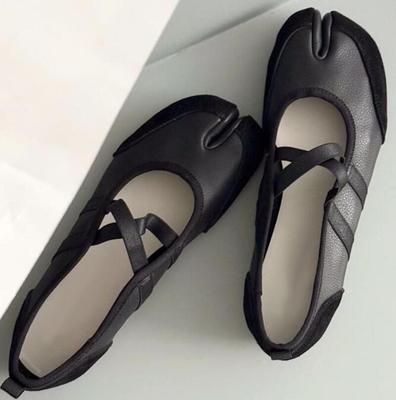 Echtleder Ballerinas Sneaker Damen Geteilte Zehen Ballerina Tabi Laufschuhe Damen Mary Jane Schuhe Schuhwerk