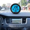Car Digital Clock Solar Powered Date Week Clock with Temperature Display Automotive Dashboard Round Clock