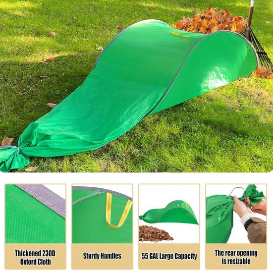 Yousheng Leaf Collector Foldable Dustpan Portable Pop-Up Leaf Bag Leaf Pick Up Tool Reusable Garden Waste Bag for Yard Leaves Lawn Trash
