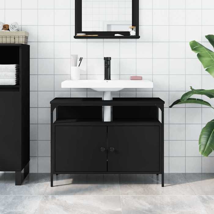 VidaXL Bathroom Vanity Cabinet, Under-Sink Cupboard with Door, Storage Unit, Toilet Organizer 842441