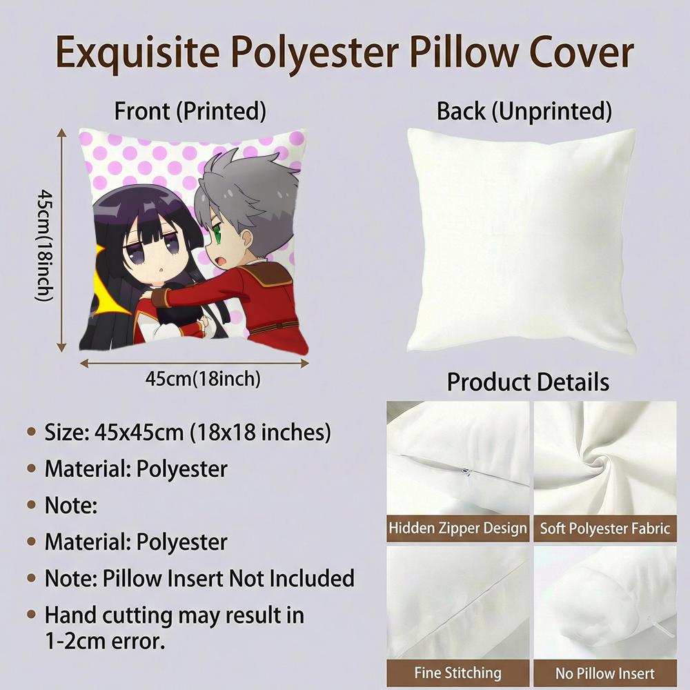 Fantasy Villainess Level 99 Cushion Cover Cushion Cover Set 4Pcs 50X50 45X45 40X40 Pillowcase Decorative Sofa Home Decor