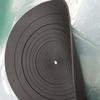 300mm Diameter Rubber Silica Gel Turntable Mat, Ultra-Thin Anti-Static Anti-Vibration Mat (12-inch, Black)