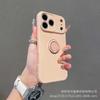 Applicable to Apple 11promax mobile phone case solid color liquid silicone ring holder iPhone11 protective case