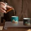 Sufamily Ceramic Qianli Jiangshan Kung Fu Tea Cup Gift Set