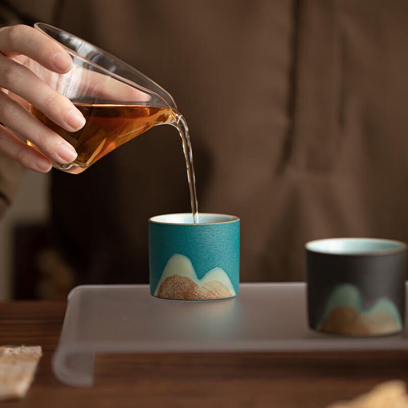 Sufamily Ceramic Qianli Jiangshan Kung Fu Tea Cup Gift Set