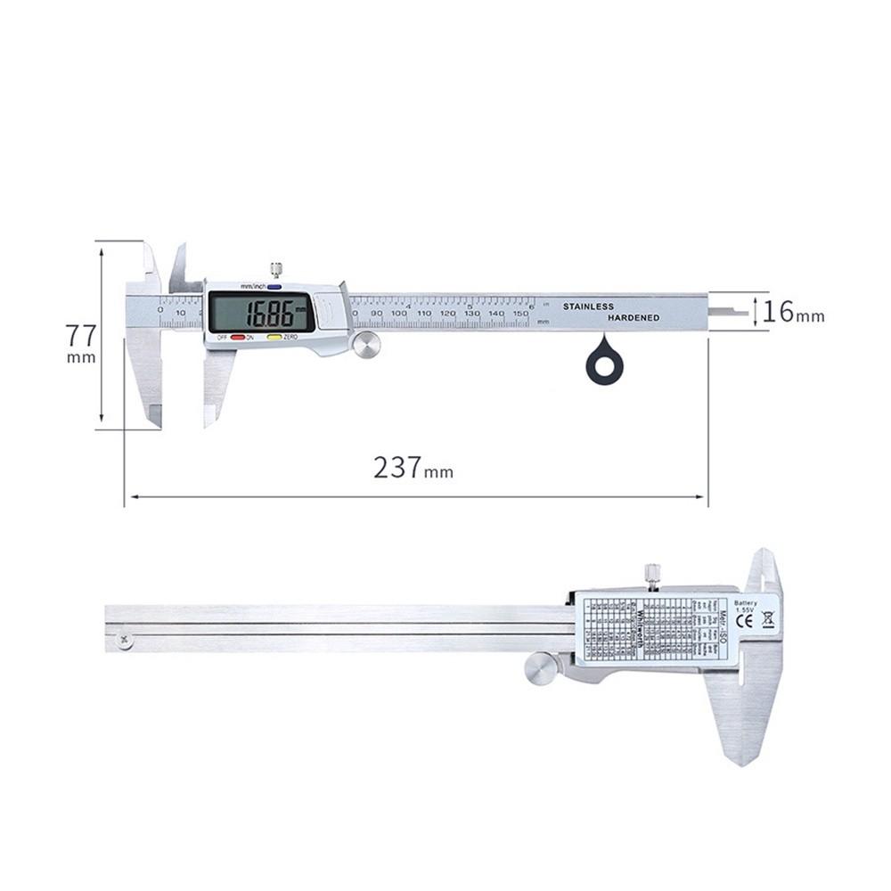 0-150MM Measuremen High Precision Electronic Caliper LCD Digital Display Measuring Ruler Stainless Steel Calipers